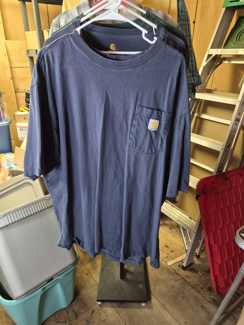 Carhartt Navy Short-Sleeve Pocket Tee Bin 60
